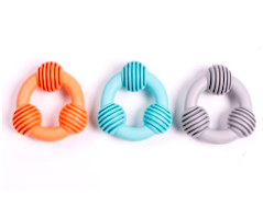 PET Basket Three - sphere dog chew ring toy