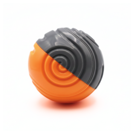Spiral dog chew ball - Orange grey