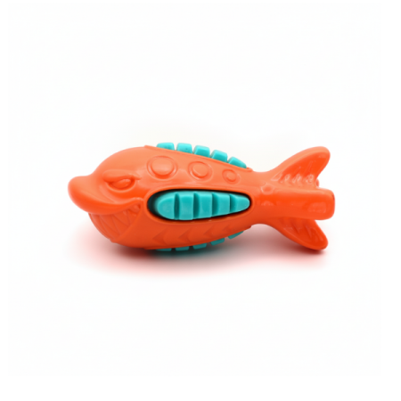 Shark Squeaky Dog Chew Toy -orange