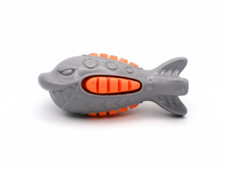 Shark Squeaky Dog Chew Toy - Grey