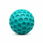 Honeycomb Squeaky ball dog toy blue