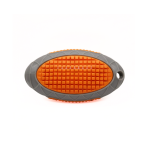 Checkered oval soft dog toy