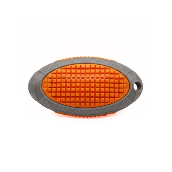 Checkered oval soft dog toy