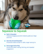 PET BASKET Spiky Glow-in-the-Dark Squeaky Dog Chew Ball Toy for Medium and Large Breeds-Durable, Eco-friendly, SGS Certified, Non-Toxic,TPR (Copy) - Image 4