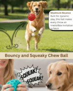 PET BASKET Honeycomb Squeaky Dog Chew Toy Ball for Small, Medium, and Large Breeds-Durable, Eco-friendly, SGS Certified, Non-Toxic,TPR - Image 3