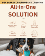 PET BASKET Checkered Soft Oval Dog Toy for Medium and Large Breeds-Durable, Eco-friendly, SGS Certified, Non-Toxic,TPR - Image 4